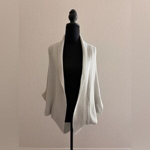 ZARA Knit Light Gray Poncho Cozy Minimalist Chic